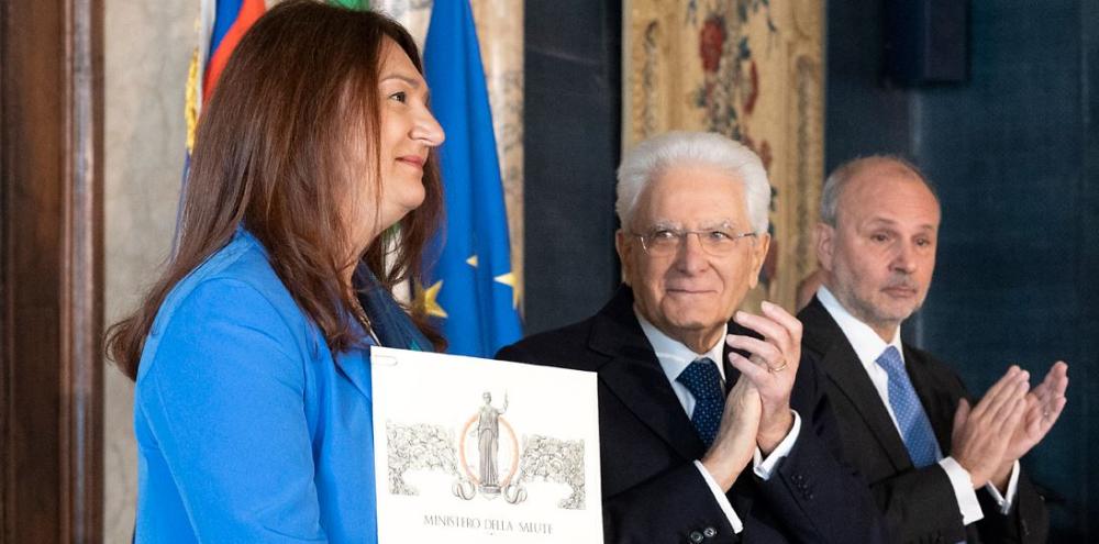 Foto da Quirinale.it - Premiata la presidente Fnopi Barbara Mangiacavalli